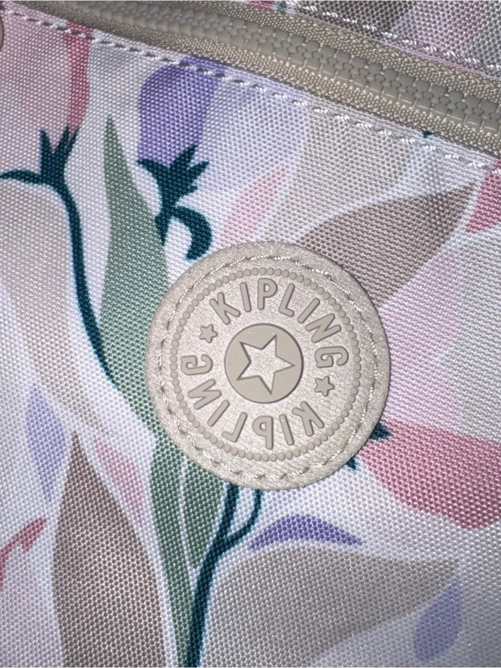 Kipling Women’s Pink Cream Floral Crossbody Bag Purse
